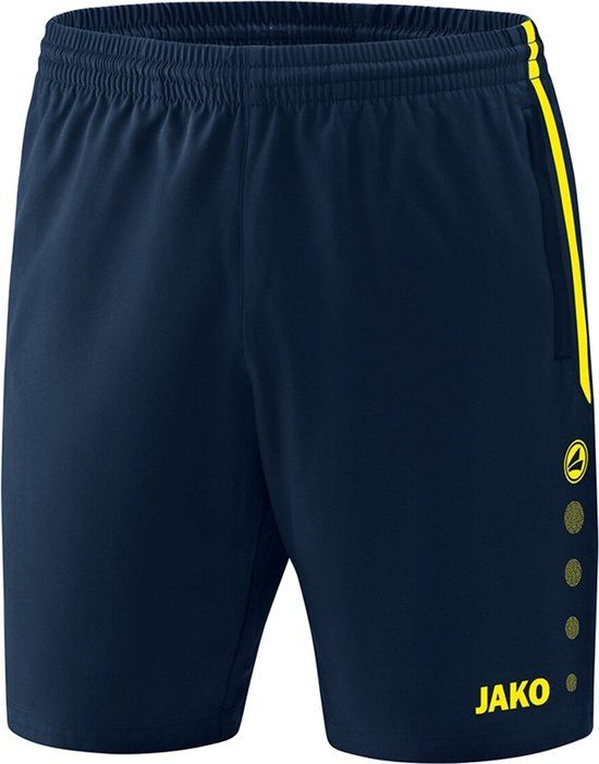 Jako Competition 2.0 Short - Marine / Fluogeel - Maat M - Mannen