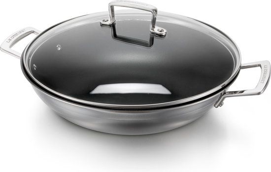 Le Creuset Magnetik Wokpan - 30cm - RVS - Met Deksel - 4.3L