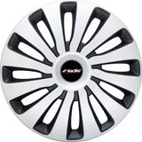 Simoni Racing SEP/17 Wieldoppen, 17 inch, zilver en zwart, 4-delige set