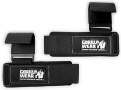 Gorilla Wear Weight Lifting Hooks - Zwart / Wit