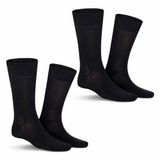 Kunert Comfort Cotton Heren Sokken 2-pack - Zwart - Maat 47-50