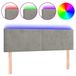 VidaXL Hoofdbord LED lichtgrijs 160x5x118/128 cm fluweel