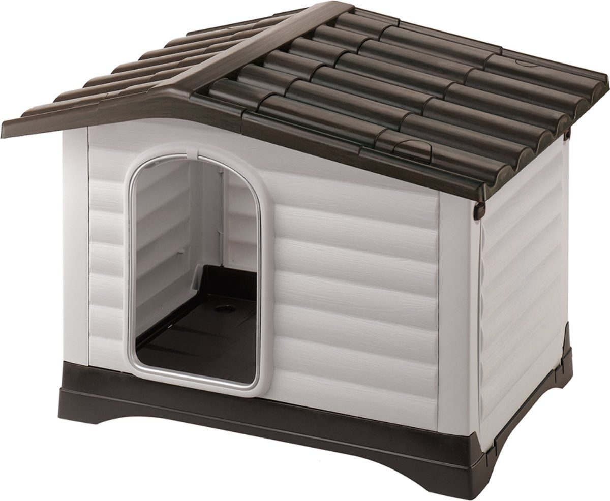 Ferplast Dogvilla Hondenhok 90 Grijs/Bruin - 88 x 72 x 65 cm