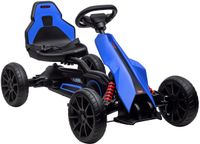 HOMCOM Pedal Go Kart Metall, Kunststoff 100L x 58B x 58,5H cm Blau