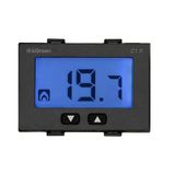 4GREEN CT 11A Inbouwthermostaat 503 (3 modules), display met blauwe achtergrondverlichting, kamerthermostaat voor ketel en airconditioning, stroomvoorziening 230 V, fronten, wit en antracietgrijs