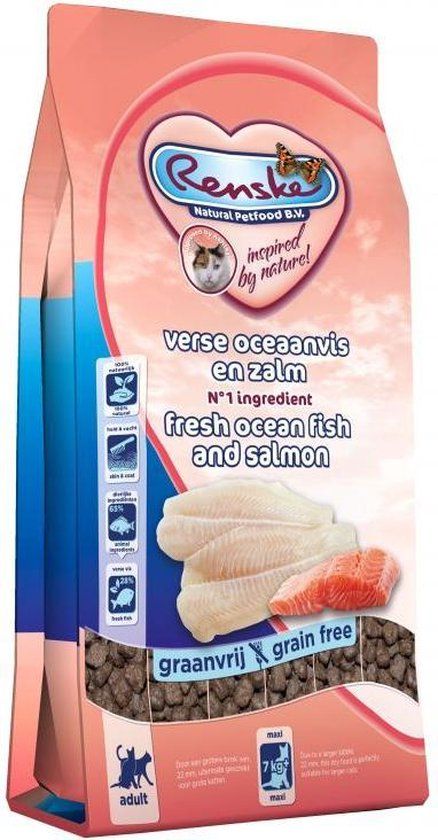 Renske Super Premium Droog Kat Adult Zalm 400 gr