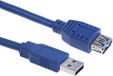 RS PRO USB-kabel, USBA/USBA, 1m USB 3.0 blauw