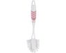 Excellent Houseware Afwasborstel met ophang lus - roze - 29 cm