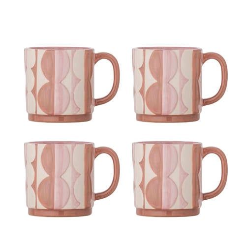 Bloomingville mok Saul (set van 4) (Ø9 cm)