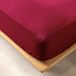 douceur d'intérieur Hoeslaken (140 x 190 cm) Biolina Bordeaux, 100% biologisch katoen