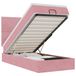 VidaXL Ottoman Bed with Mattresses and LEDs 180x200cm Velvet Pink