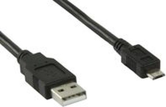 Valueline Micro USB - USB Kabel - 1m - Zwart