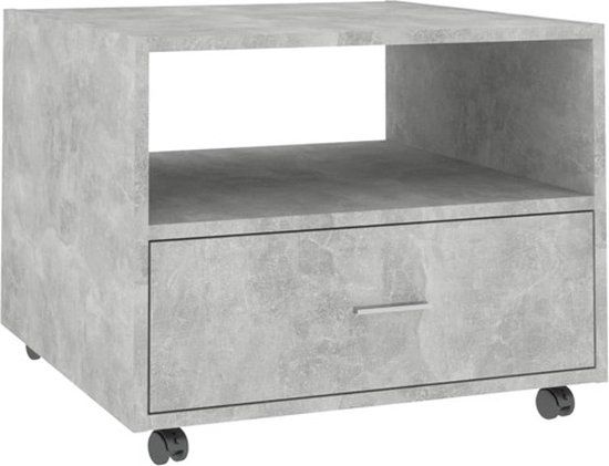 vidaXL Salontafel 55x55x40 cm bewerkt hout betongrijs