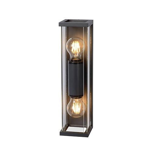 Lucide Claire Mini Wandlamp Buiten Groot - Zwart