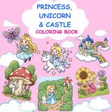 Princess Unicorn and Castle Coloring Book