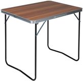 Redcliffs Camping tafel - aluminium - lichtgewicht - hout/zwart - 80 x 60 x 69 cm - hoge eettafel - Weerbestendig