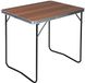 Redcliffs Camping tafel - aluminium - lichtgewicht - hout/zwart - 80 x 60 x 69 cm - hoge eettafel - Weerbestendig
