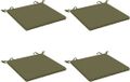 vidaXL - Coussin de siège - SOEST - 4 pièces - Vert olive