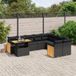 Maison Exclusive - Ensemble de meubles de jardin 10 pièces avec canapé et coussins, noir, en polyrotin