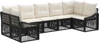 vidaXL Tuinbank - Zwart - Poly Rattan
