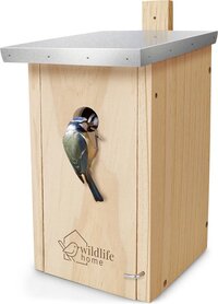 Wildlife Home Nestkast voor Pimpelmees - Hout & Metaal - 28mm Invliegopening