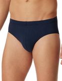 SCHIESSER Cotton Casuals slip (1-pack) - heren minislip donkerblauw met patroon