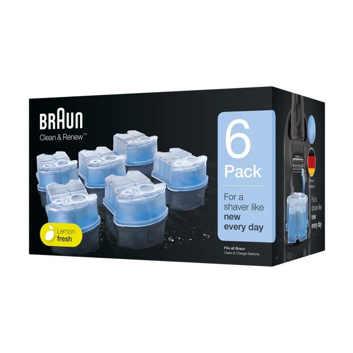 Braun Clean & Renew Reinigingscartridge - 6 stuks - Blauw