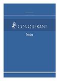Conquérant Notitieblok, A7, kleine ruitjes, 5 mm, 200 pagina's, nietjes, voor kaarten, blauw, 72 stuks