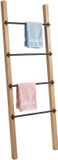 Relaxdays handdoekladder - 55,5x160x5 cm - natuur - zwart