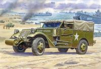 Zvezda Modelbouwpakket Militaire voertuigen - 3581 WWII M-3 Armored Scout Car - with Canvas Plastic - 1:35 - Modelbouw