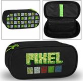 sarcia.eu Pixel Game Zwarte ovale etui met rits 22x6x10 cm