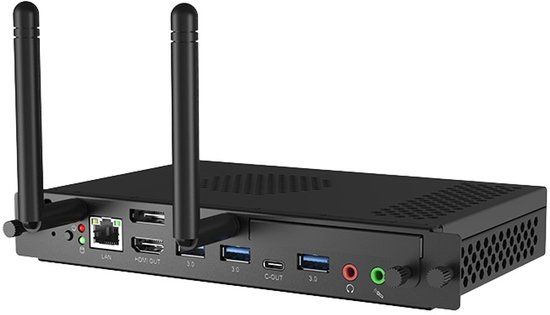 Avocor i7 OPS PC Gen12 16GB RAM 256GB Intel® Core™ i7 i7-1260P DDR4-SDRAM SSD Windows 11 Pro Mini PC Zwart