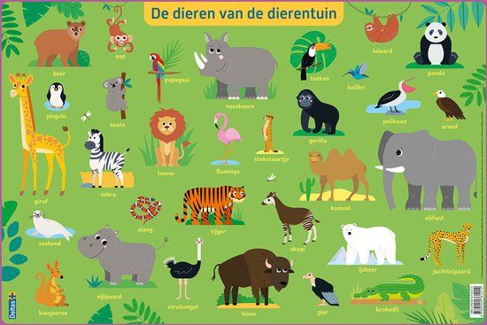 Deltas Onderlegger De Dierentuin Junior 47,5 X 32 Cm Pvc