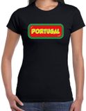 Bellatio Decorations T-shirt Dames Portugal Zwart XS