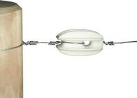 Ako Hoekisolator S polyamide wit v. staaldraad (zakje 10 st)