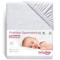 babybay Badstof hoeslaken met membraan, wit, 89 x 50 cm