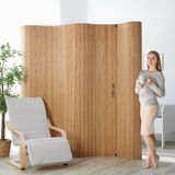Homestyle4u Kamerscherm - 250x195 cm - lichtbruin - bamboe