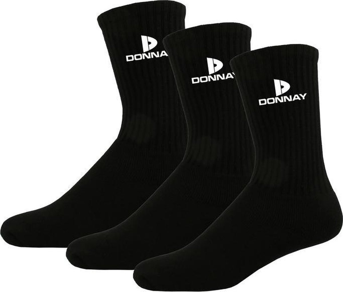 Donnay sportsokken polykatoen zwart 3 paar