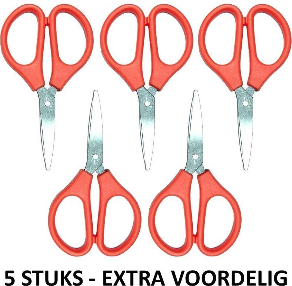 Fako Bijoux - Sieraden Schaartje - Schaar Voor Sieraden Maken - Naaidoos Schaartje - Kruidenschaar - Stofschaar - 9cm - Oranje - 5 Stuks