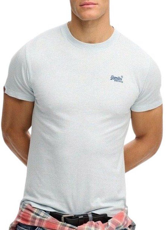 Superdry Vintage Logo Shirt Heren - Maat M - Lichtblauw/Lichtgrijs