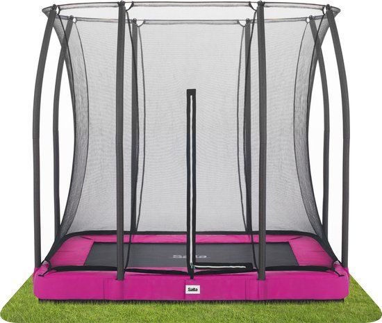 Salta Comfort Edition Ground Inground Trampoline - 214 x 153 cm - Pink