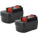 Vhbw 2x Batterie Compatible Avec Black & Decker Bdg14sf-2 Bdgl1440, Cdc140ak, Cd142sk, Cd14sfk, Bdgl14k2 Outil Électrique (3000 Mah, Nimh, 14,4 V)