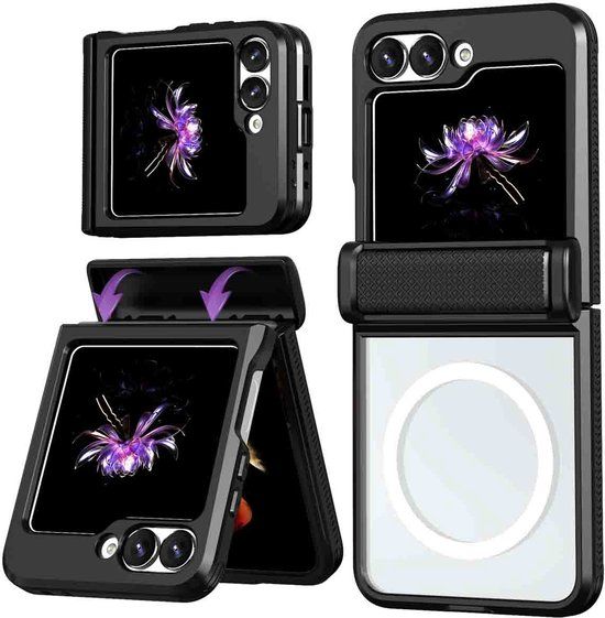 imoshion Hoesje - Geschikt voor Samsung Galaxy Z Flip 6 - Backcover met Magnetische Ring - Zwart