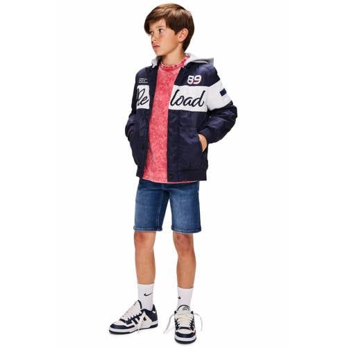 Retour Jeans jack donkerblauw Jas Jongens Polyamide Capuchon Meerkleurig - maat 182/188