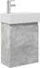 vidaXL Meuble de salle de bain avec robinet Gris béton 45,5 x 22,5 x 84 cm