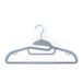 Beldray antislip kleerhangers, 8 stuks, ultradun, ruimtebesparend | 50% gerecycled kunststof, S-vormige kraaggeleider, geïntegreerde broekstang, geïntegreerde bandhaakjes, grijs/blauw