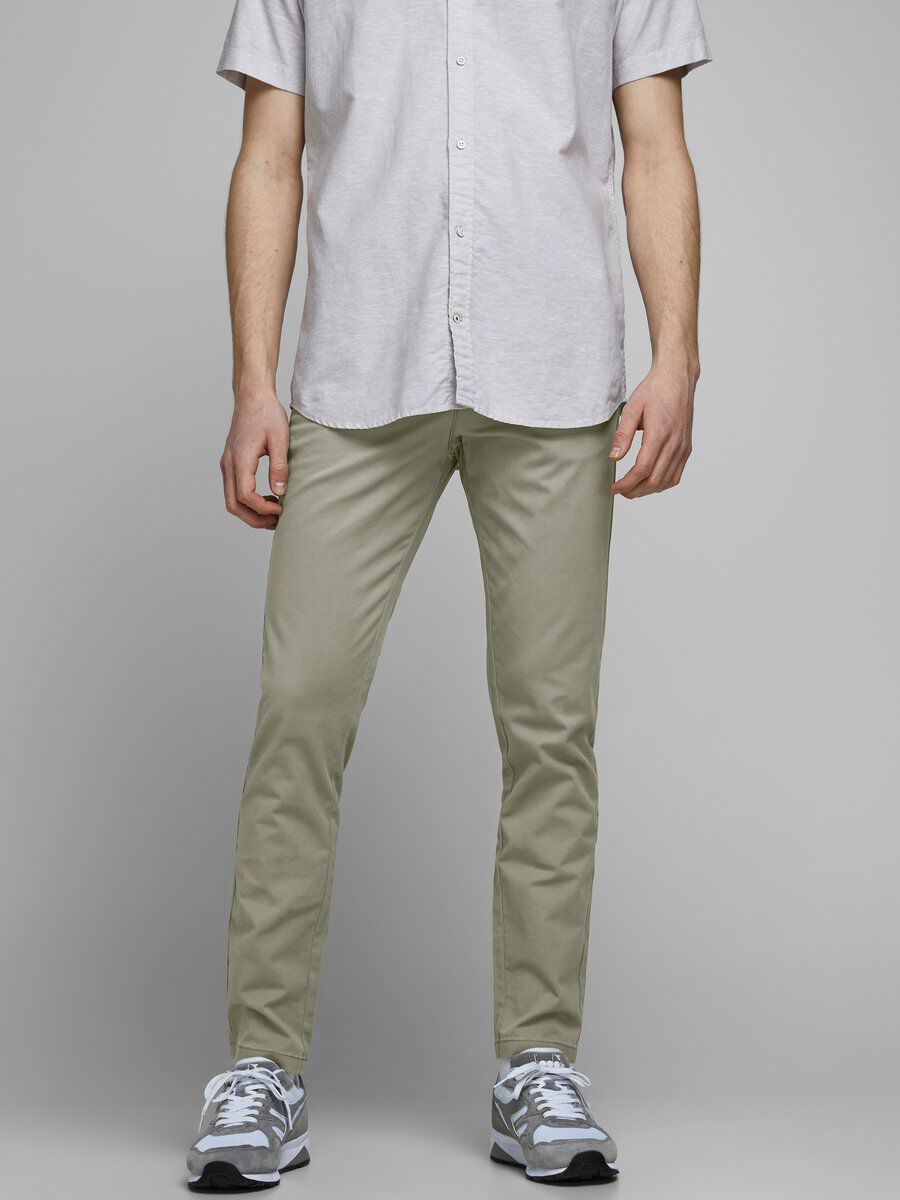 JACK & JONES Marco Dave Chino Broek - Zwart/Groen - Maat 31
