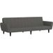 Canapé convertible 2 places velours gris foncé