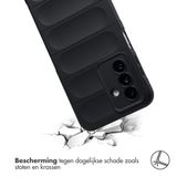 imoshion EasyGrip Backcover - Zwart - Geschikt voor Samsung Galaxy A17 (5G) / A17 (4G)
