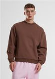 Urban Classics Fluffy Crewneck sweater/trui - S - Bruin